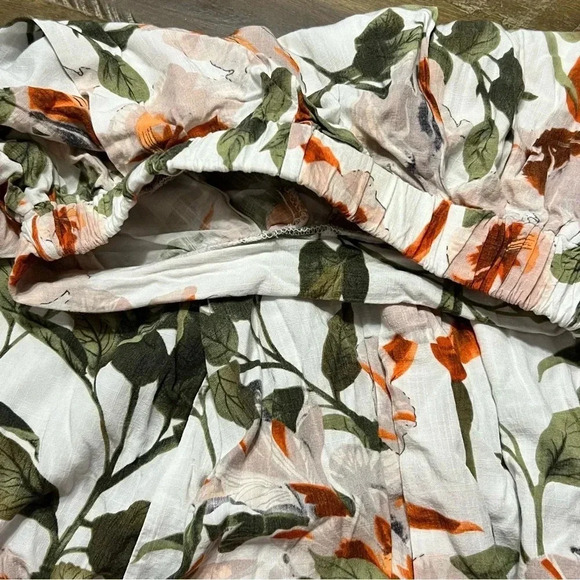 Coco Cabana Cabaña Floral Wide Leg Palazzo Cropped Pants Pull On Vacation Resort - Picture 9 of 10